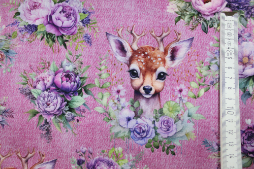 Preview: French Terry Dear Love jeans rosé (10 cm)